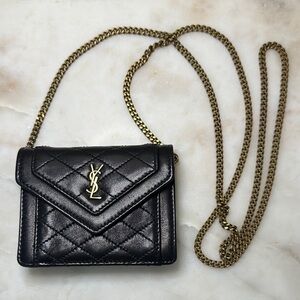 Saint Laurent Black Quilted Mini Bag